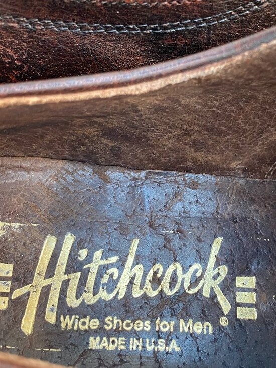 Vintage Hitchcock Wide Shoes Mens Size 7 4E Brown Oxblood Burgundy 100% Leather main image 10